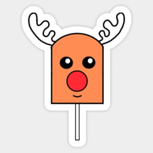 Cute Reindeer Lollipop Sticker